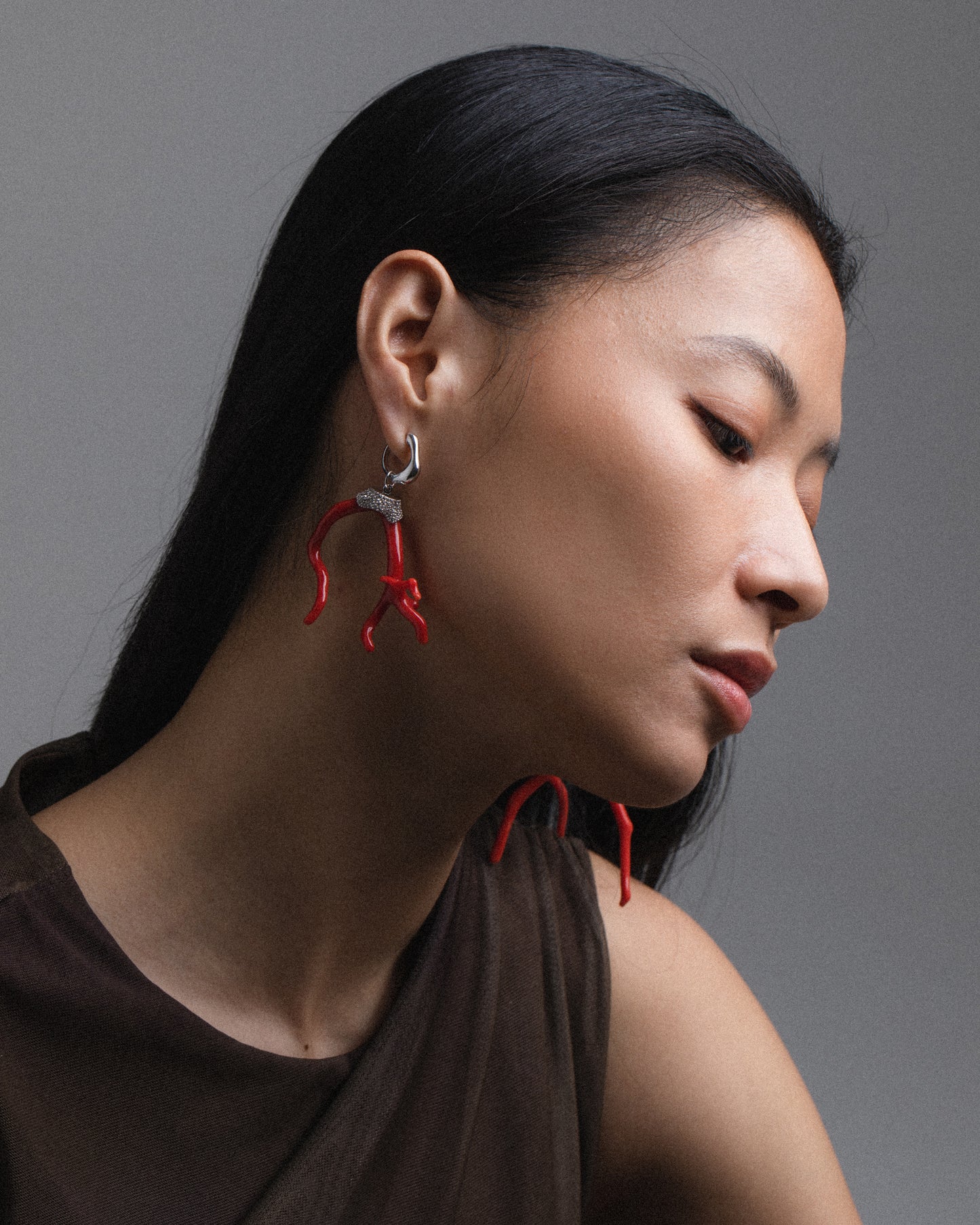 Natural Coral Pendant | Yoochi Jewelry