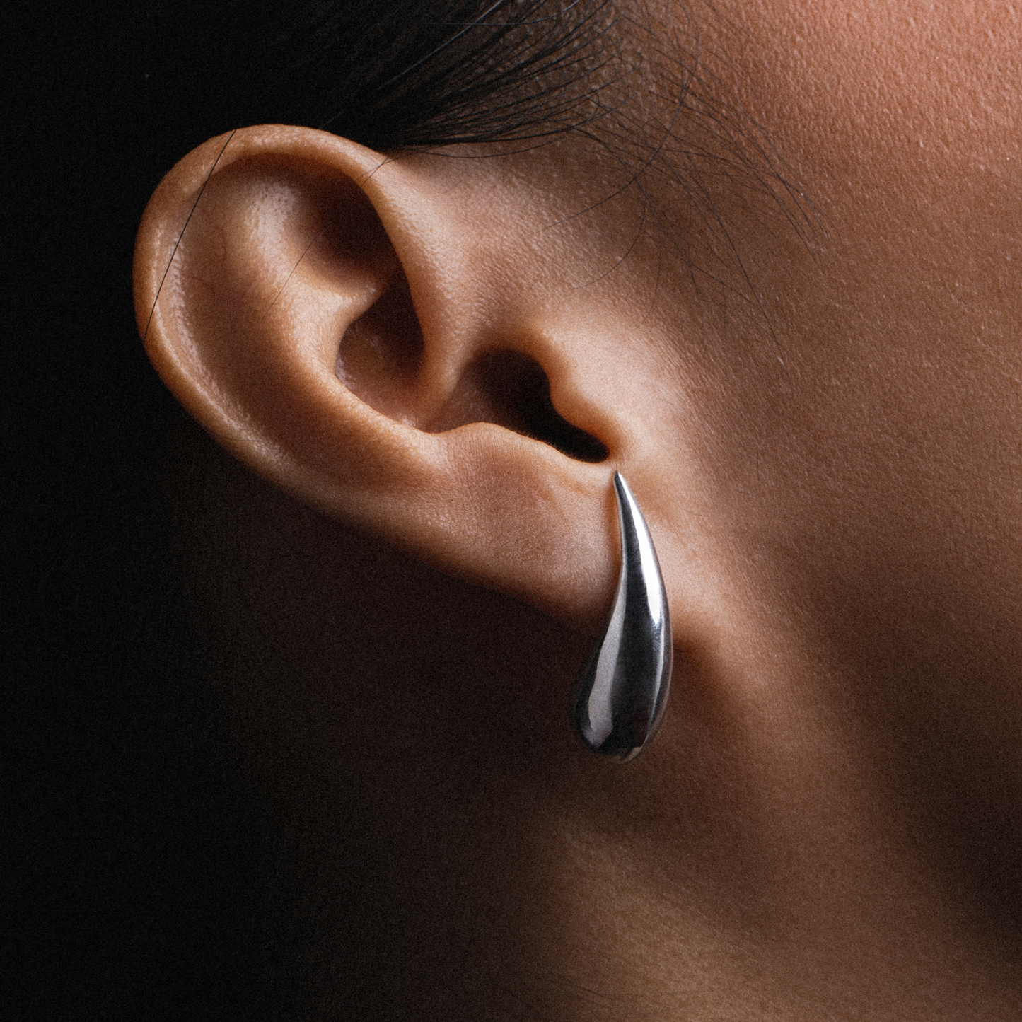 Peaky Drops, Rhodium Plated Silver | Yoochi Jewelry