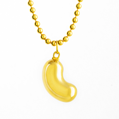 bean pendant made of gold-plated silver