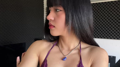 Stardust Bean Pendant with a chain